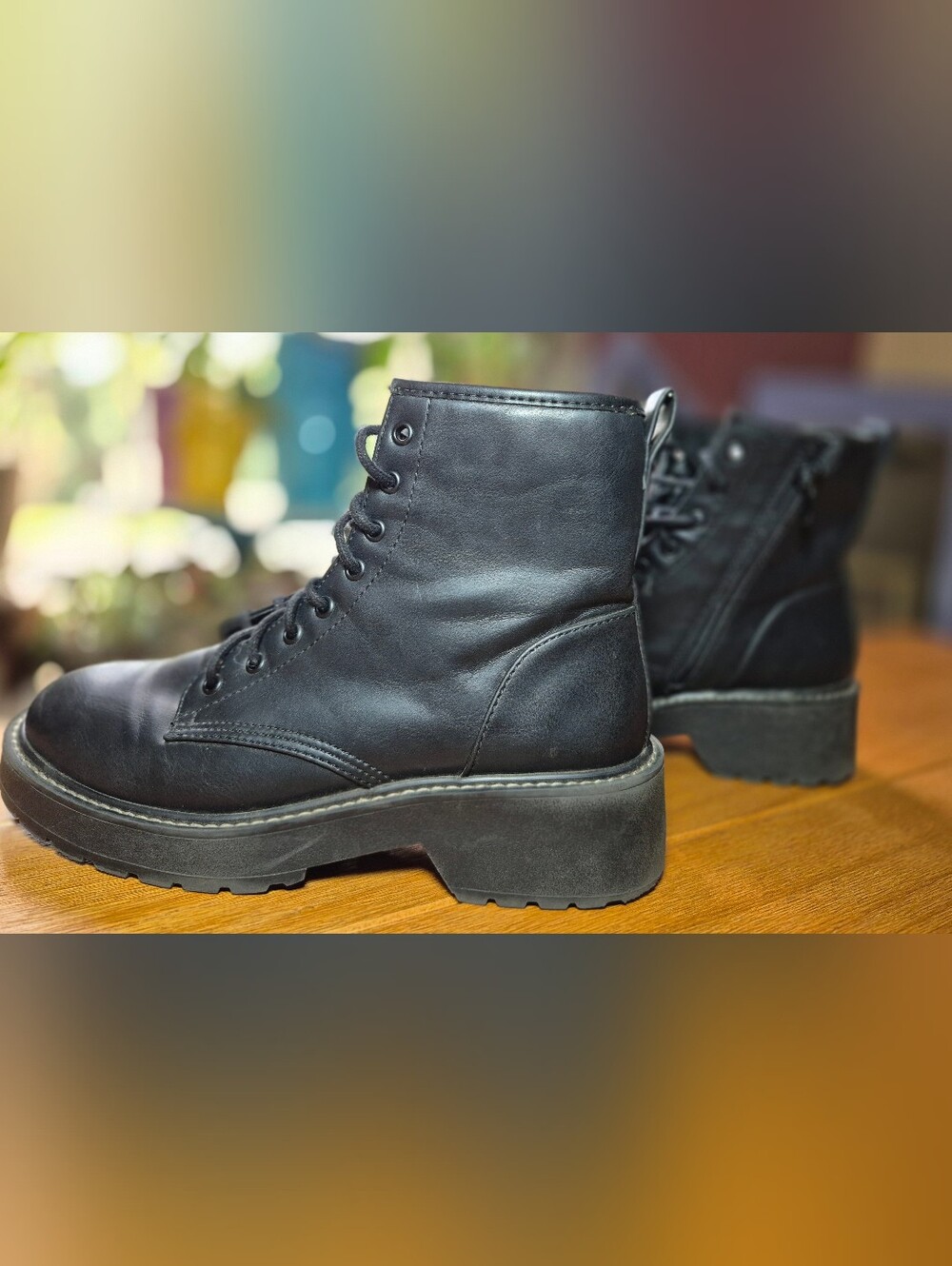 Madden Girl "Carra" Black‎ Combat Boots - Size 9